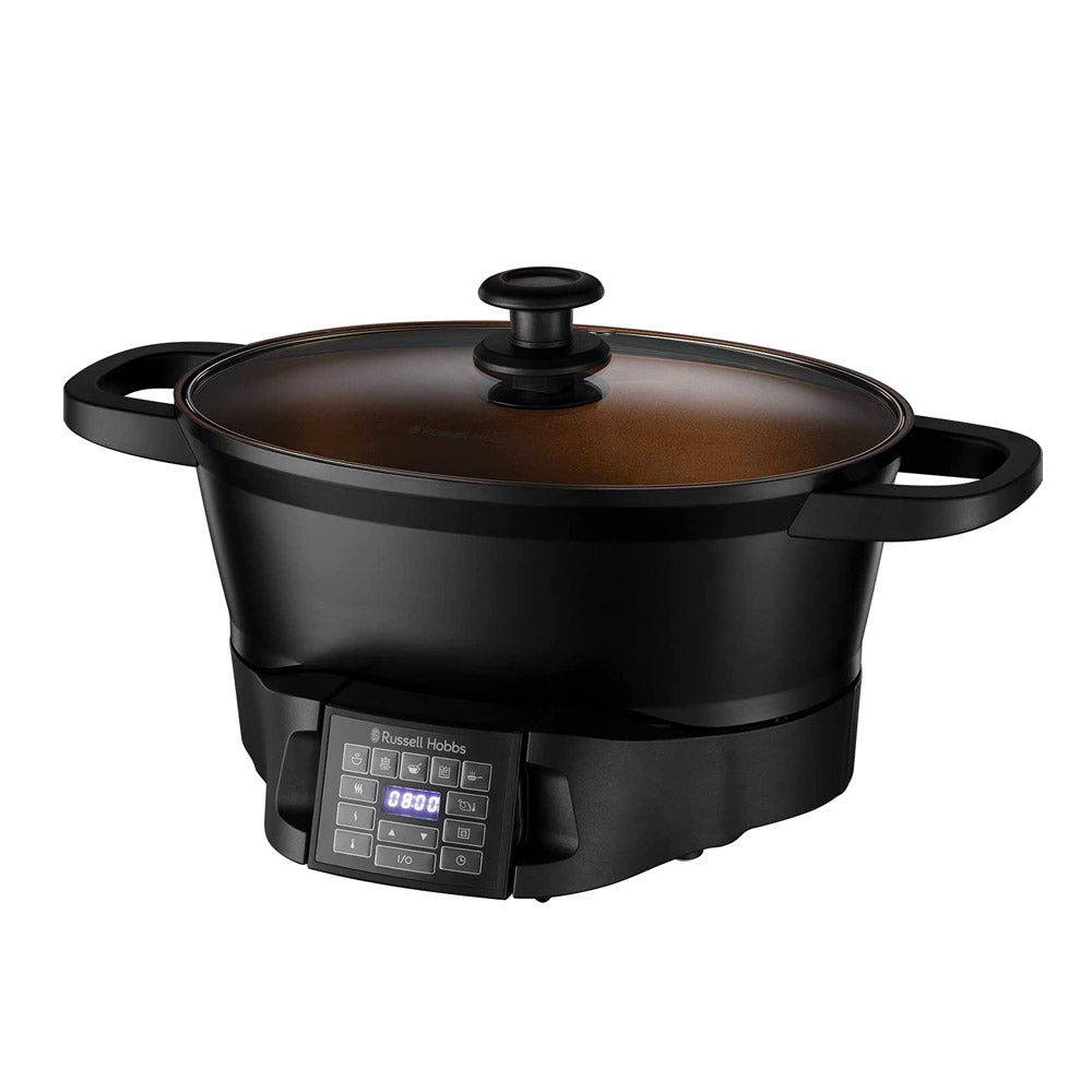 Russell Hobbs Good-to-Go Multicooker – 8 Versatile Functions including Slow Cooker, Sous Vide, Rice and Food Steamer, Black, 750 Watt