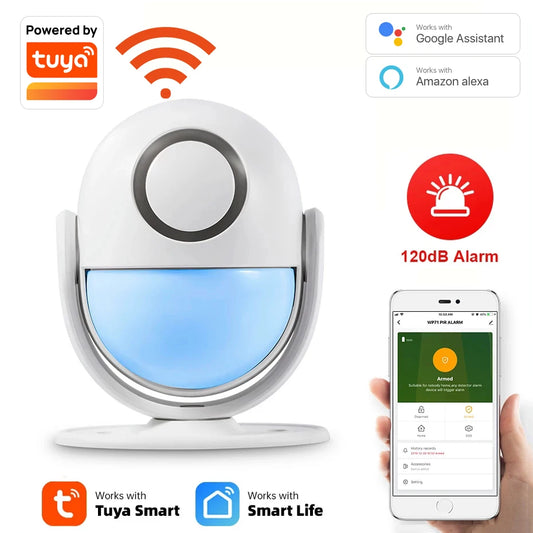 Alarm WiFi Motion Sensor Indoor/Outdoor Tuya phone app & Remote