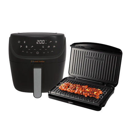 Russell Hobbs Satisfry Air Fryer – 8 Litre Extra Large + Free George Foreman Fit Grill Medium