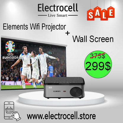 Elements Wifi Projector+ Wall Screen Offer