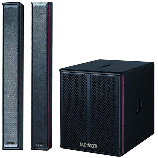 KB ELEMENTS Active Subwoofer with Sound Bar Tower | S15P