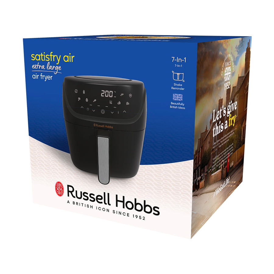 Russell Hobbs Satisfry Air Fryer – 8 Litre Extra Large + Free George Foreman Fit Grill Medium