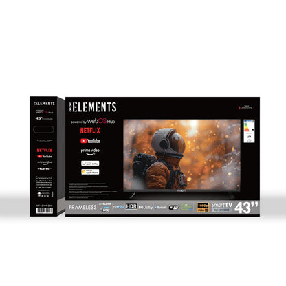 Elements 43" Led Tv FHD Smart Frameless