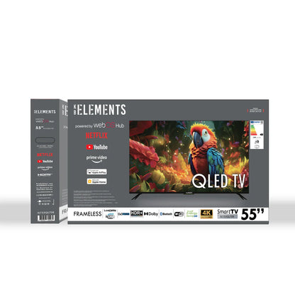 Elements 55" QLED Led Tv UHD 4K Smart Frameless